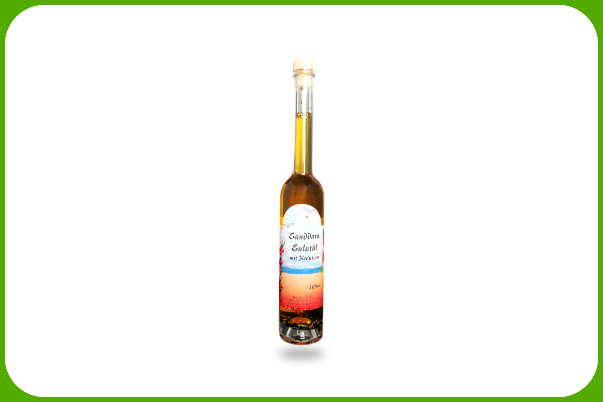 Sanddorn Salat - Öl mit Rosmarin und Basilikum
